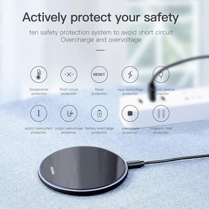Fast Wireless Charger,20W Max Wireless Charging Pad Compatible with iPhone 17/17 Pro/Pro Max/16/15/14/13/12,AirPods;FDGAO Induction Charge Mat for Samsung Galaxy S25/S24/S23/S20/Pixel/G8