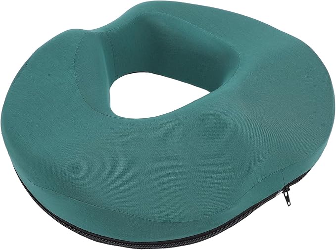 Donut Pillow, Breathable Latex Seat Cushion, Comfortable for Office, Home, Vehicles, Improve Sitting Posture with Pressure Reduce (Green)