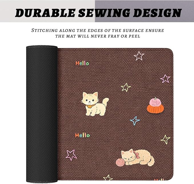 Cute Cat Gaming Mouse Pad Pumpkin Kawaii XL Mouse Pad Large Mousepad Extended Laptop Keyboard Mat Gaming Desk Pad Mouse Mat Office Computer Keyboard Laptop 31.5"x11.8"