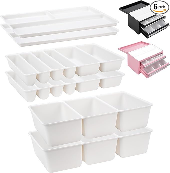 6 Pcs Tool Box Organizer Tray Divider Set For Kobalt 2-Drawer Mini ToolBox, Tool Desk Drawer Organization, Pefect for Storing Small Gadgets, Toolbox accessories (Only compatible with the old version.)