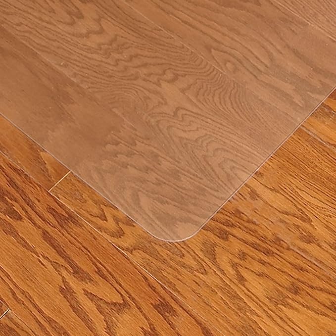 Staples Office Chair Mat, Clear Floor Mats, Hard Floors, Textured Underside, 60 x 46 Inch, Smooth Glide