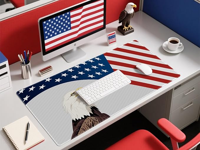 JIALONG Large Gaming Mouse Pad, XXL Desk Mat, Durable Extended Mousepad with Stitched Edges, Non-Slip Base Keyboard Mat for Gamer, Office and Home - 35.4x15.7 Inches