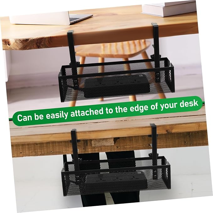 Veemoon Cable Management Tray Clamp Design Hide Cables Wall Wire Organizers for Cords under Desk Cord Management Holder
