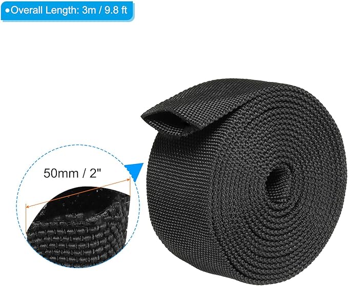 PATIKIL 1.2" Dia 10FT Nylon Protective Hose Sleeve, Cable Cover Sheath Protection for Welding Tig Torch Hydraulic Hose, Black