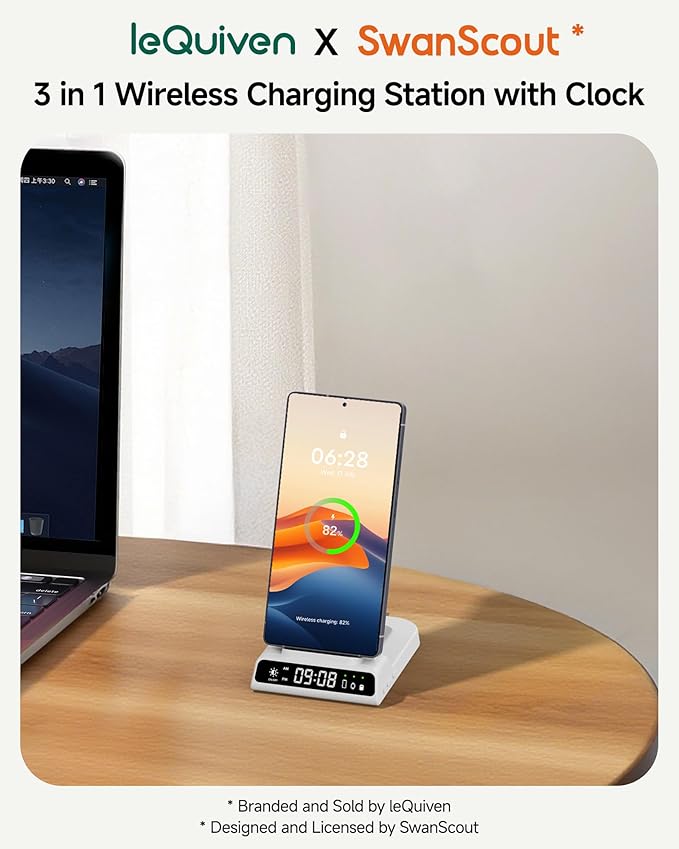 Wireless Charger for Samsung Devices, Wireless Charging Station for Galaxy S26 Ultra/S26+/S25 Ultra/S25+/S25/Z Flip7/S24/S23/S22/S21, for Galaxy Watch 8/8 Classic/7/Ultra/6/5, Galaxy Buds4 Pro (White)