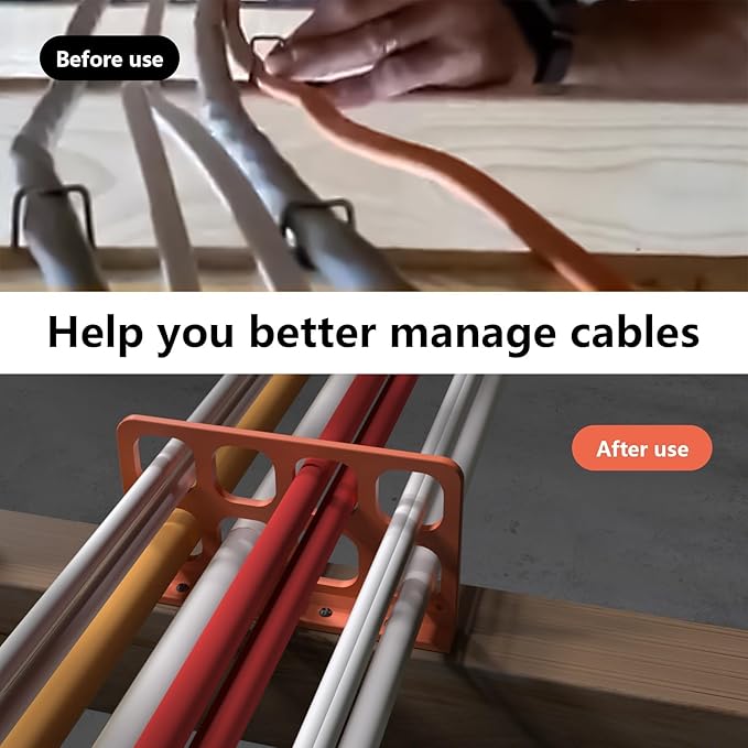 40PCS Cable Chase,Wire Bracket,Cable Support Bracket,Cable Box,for Wire and Cable Management Devices,Orange