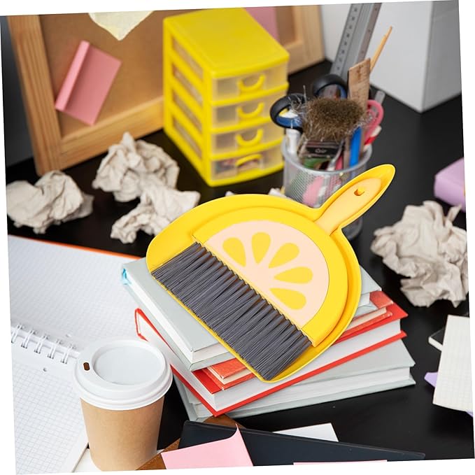 PRETYZOOM Mini Broom and Dustpan Set Multi-Function Whisk Broom Portable for Kitchen Home Office