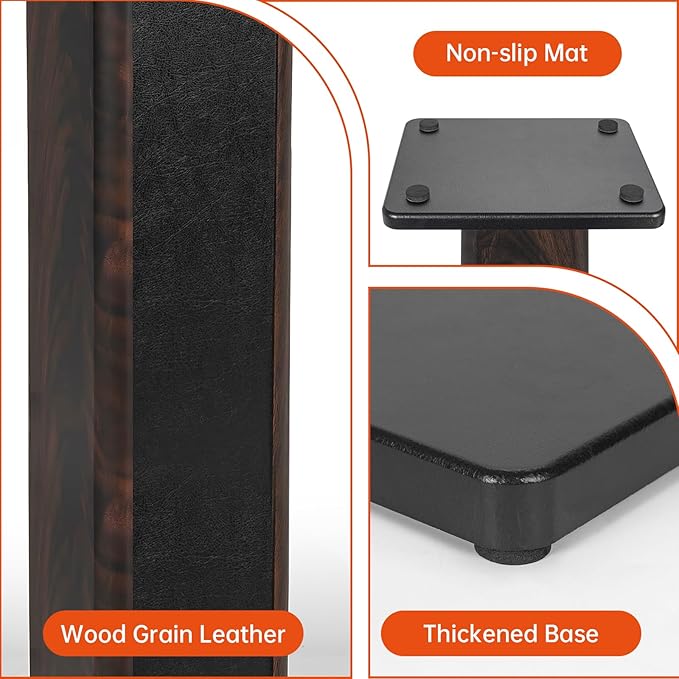 Pair-7.9 Inch (20CM)-Wood Speaker Stands for Home-Cinema HiFi Desktop and Satellite Speakers Monitor Stands