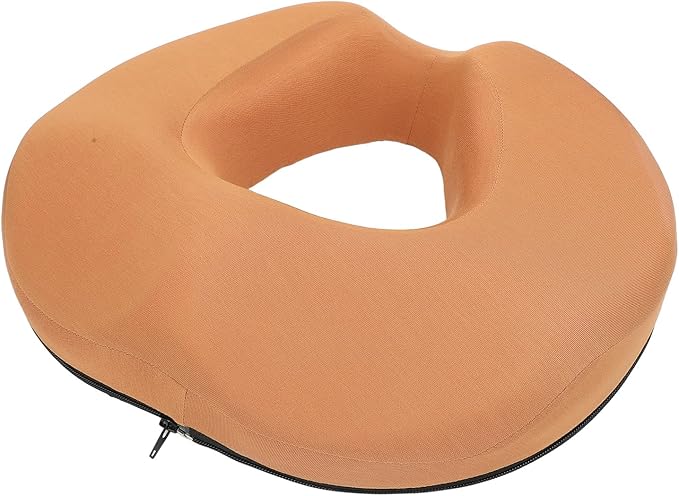 Donut Pillow, Breathable Latex Seat Cushion, Comfortable for Office, Home, Vehicles, Improve Sitting Posture with Pressure Reduce (Orange)