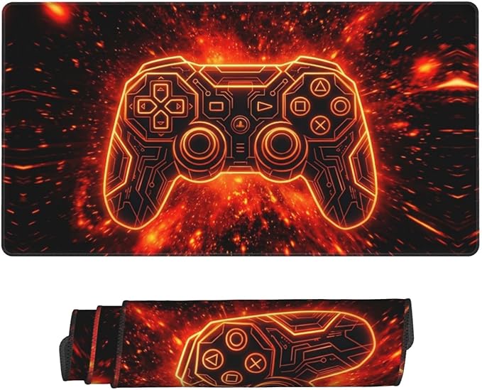Gamer Gaming Large Mouse Pad & Desk Mat Game Joystick Extended Mousepad Non-Slip Rubber Base Laptop Computer Keyboard Pad for Gaming, Office & Home Decor, XXL - 29.5" X 15.8"