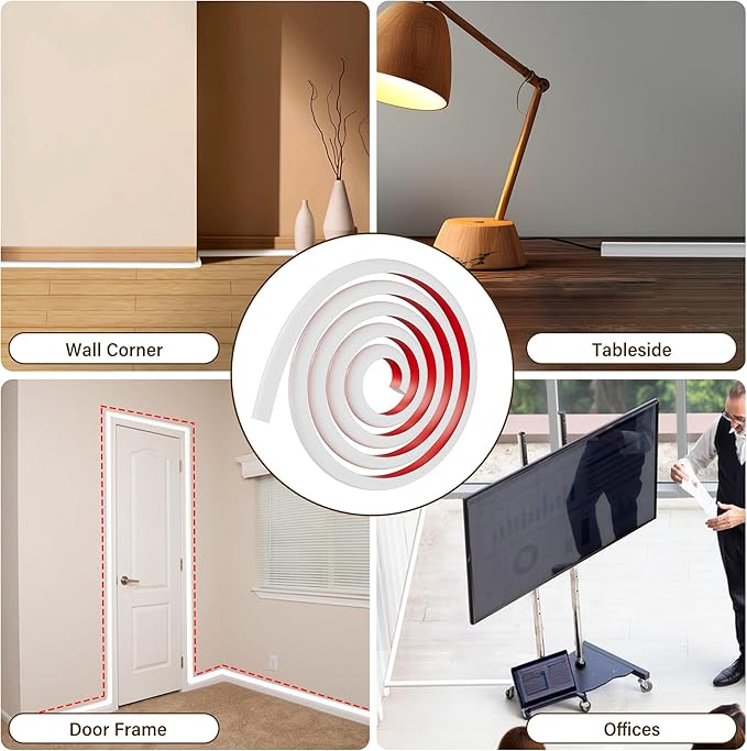 Cord Hider for Wall Mounted TV,118" One Cable Cover with Side Open, Flexible Silicone Wire Raceway Management,Self-Adhesive Cord Organizer,Wire Concealer Channel, White
