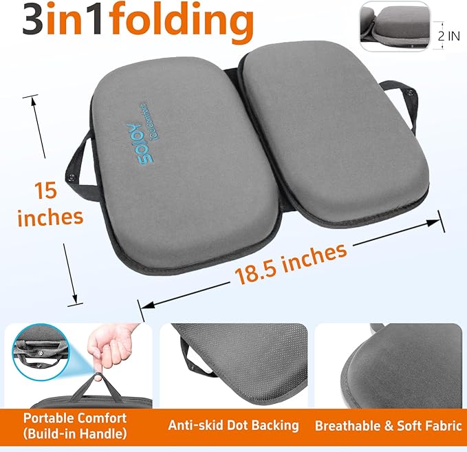 Sojoy 3 in 1 Gel Seat Cushion (Darkgray)