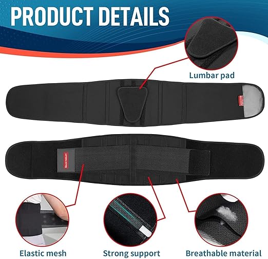 Back Brace for Lower Back Pain Relief - Adjustable Lumbar Support Belt for Sciatica, Herniated Disc, Scoliosis - Breathable Mesh Lower Back Support with Removable Pad - For Men and Women (X-Large)