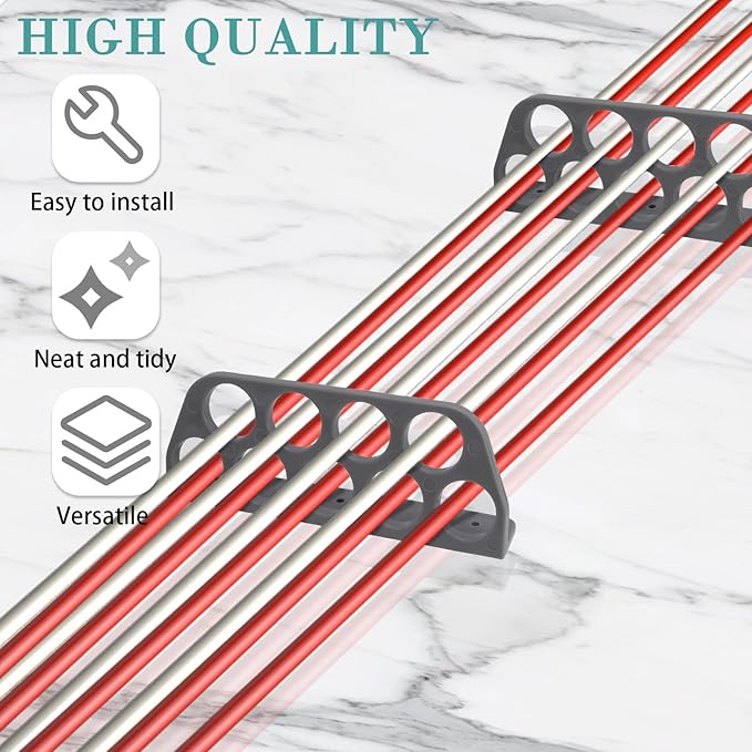 50 Pack Cable Chase-Wire Bracket, Cable Support Wire Bracket Holder for NMB Electrical Cord Organized Management, 9-Hole 1-Inch Diameter
