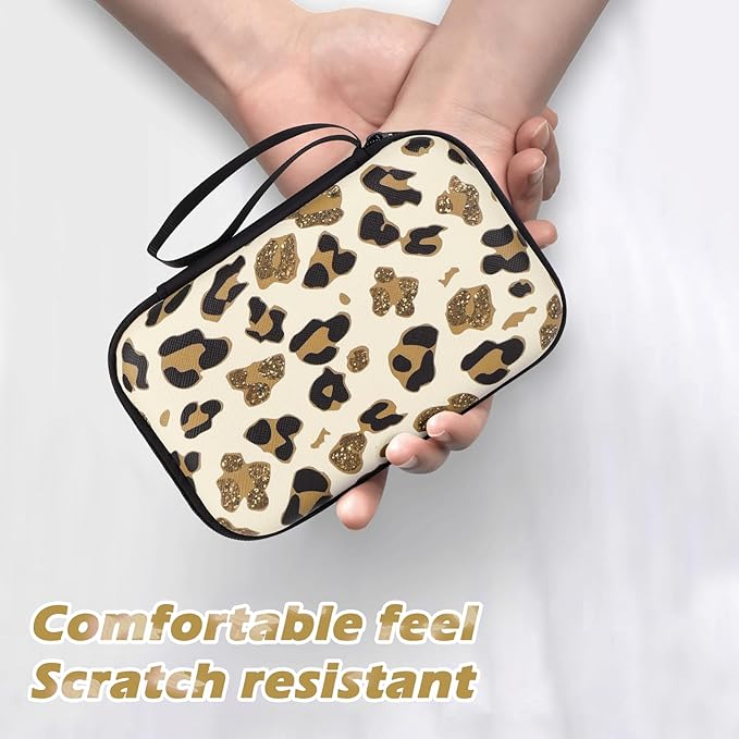 CameCosy DIY Phone Charger Cover Storage Sets USB Earphone Wire Saver Cable Organizer with Travel Storage Bag, Soft Cute Cable Protector Cord Organizer Compatible for iPhone(Leopard)