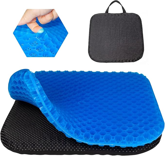 EVEME Large Anti-Slip Kayak Seat Cushion-18 x 17 inches - Waterproof Thicken Gel Boat Kayak Canoe Rowing Stadium Pad for Sit in Kayak Chair Lifetime Kayak Accessories Equipment Gear for Fishing Kayak