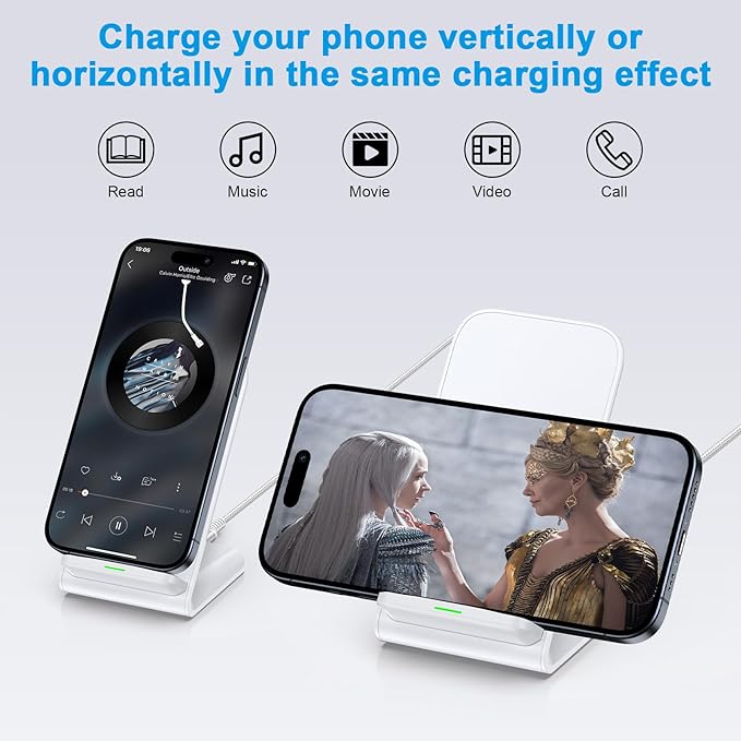 Pixel Fast Wireless Charger, 15W Wireless Charging Stand for Google Pixel 10a 10 Pro XL Fold 9a 9 Pro XL 8a 8 Pro 7a 7 Pro 6 Pro, Android Phone Wireless Charger Stand for Samsung Galaxy S26 S25 Ultra