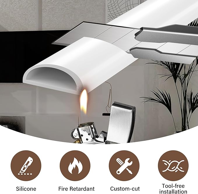 Cord Hider for Wall Mounted TV, 78" Cable Cover for 2-3 Cables with Side Open, Flexible Silicone Wire Raceway Management,Self-Adhesive Cord Organizer,Wire Concealer Channel, White