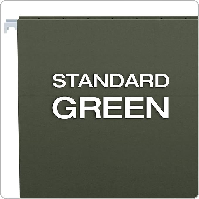 Pendaflex Hanging File Folder Combo Kit, 25 Green Hanging Files with Tabs, 50 Manila File Folders, Work from Home Starter Kit, Letter Size (99200EE)