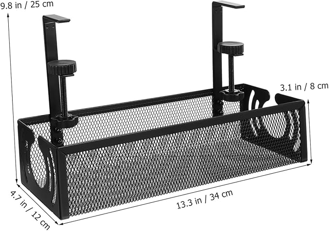 Veemoon Cable Management Tray Clamp Design Hide Cables Wall Wire Organizers for Cords under Desk Cord Management Holder