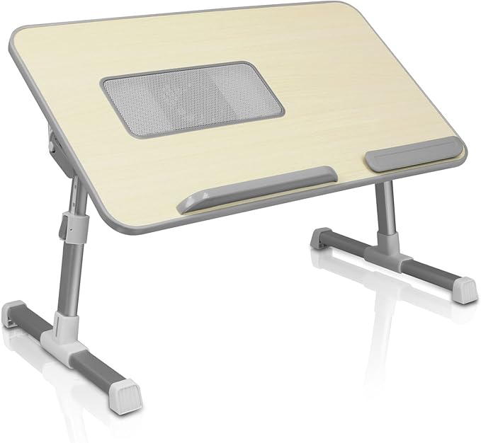 Aluratek (ACT01F) Adjustable, Foldable, Ergonomic, Laptop Cooling Table with Cooling Fan (Standing Desk, Sofa/Couch Tray, Floor)