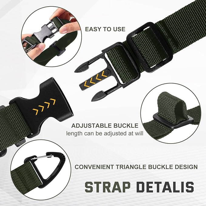 6 Pack 17 Inch Adjustable Extension Cord Holder Organizer with Triangle Clips for Garage Organization and Storage Heavy Duty Extension Cord Hanger for Men Workshop (Dark Green)