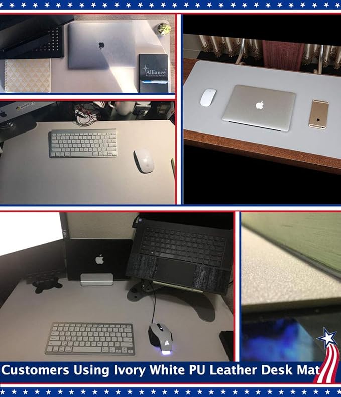 24 X 60 Inch XL Desk Mat Desktop Protector Non-Slip PU Leather Desk Pad Blotter Laptop Computer Gaming Keyboard Mouse Pad Writing Mat Desk Cover for Women Men Kids Girls Rctangular Waterproof Black