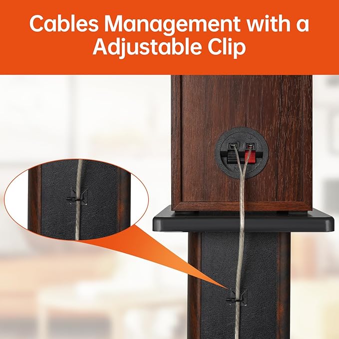 Pair-7.9 Inch (20CM)-Wood Speaker Stands for Home-Cinema HiFi Desktop and Satellite Speakers Monitor Stands