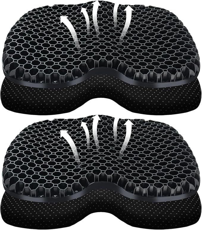 Kayak Seat Cushion, Thicken Anti Slip Waterproof Gel Kayak Seat, Portable Canoe Rowing Rubber Dinghy Pad for Stadium Sit in Kayak Inflatable Fishing Kayak Canoe Kayak Accessories