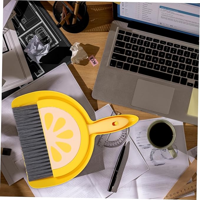 PRETYZOOM Mini Broom and Dustpan Set Multi-Function Whisk Broom Portable for Kitchen Home Office