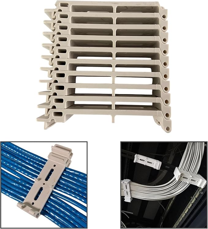Cable Organizer for Server Racks Mounting Hardware Sturdy Cable Tray Clips