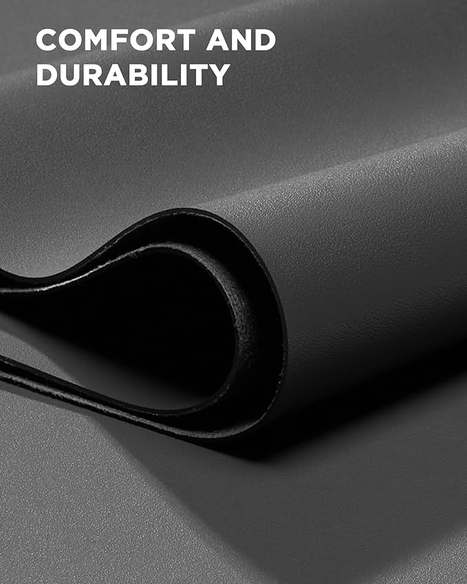 YSAGi 47.2" x 24" Large PU Leather Desk Mat for Keyboard and Mouse - Waterproof Non-Slip Desk Pad Protector for Office, Home, Writing Desk, Dark Grey