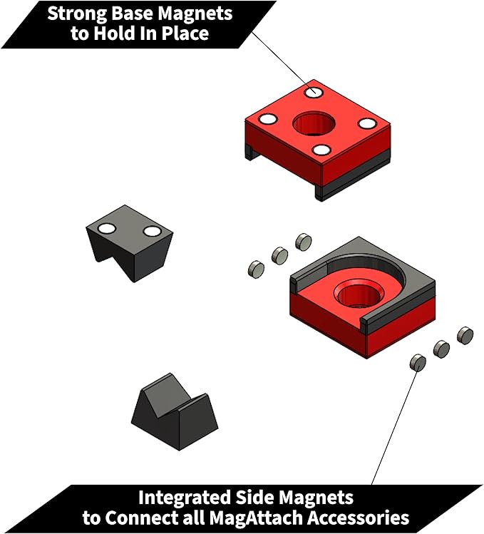 MagAttach Ratchet Organizer Kit (1/4", Grey/Black)