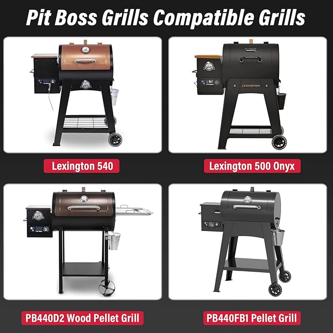 Utheer Grill Side Shelf with Paper Towel Holder for Pit Boss Lexington 540 Lexington 500 Onyx PB440D2 PB440FB1, Easy-Check Fit Accessory for Outdoor Cooking or Use