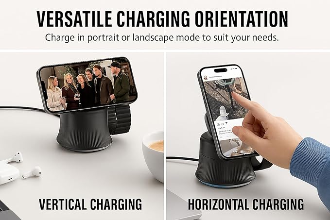 2026 3 in 1 Wireless Charging Station for Apple MagSafe Charger, 15W Fast Magnetic MagSafe Charger Stand for iPhone 17 16 15 14 13 12 Apple Watch AirPods Series (White), Gifts for Men
