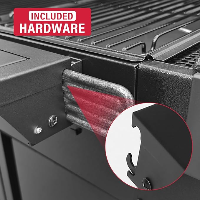 Utheer Upgraded Folding Front Shelf for Traeger Woodridge Pro, Woodridge Pro Plus, Woodridge Elite & Ironwood/Ironwood XL Pellet Grill, 28" BBQ Prep Table with Cutting Board, Basin & 4 Hooks