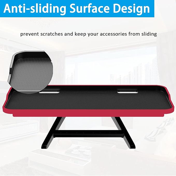 TV Top Screen Shelf Speakers Mount Adjustable Computer Monitor Shelf Storage Bracket Mount Hold Cable Media Box, Game Console, WiFi Router, Plants, Remote Controls, Cellphone Stand, DVD Shelf