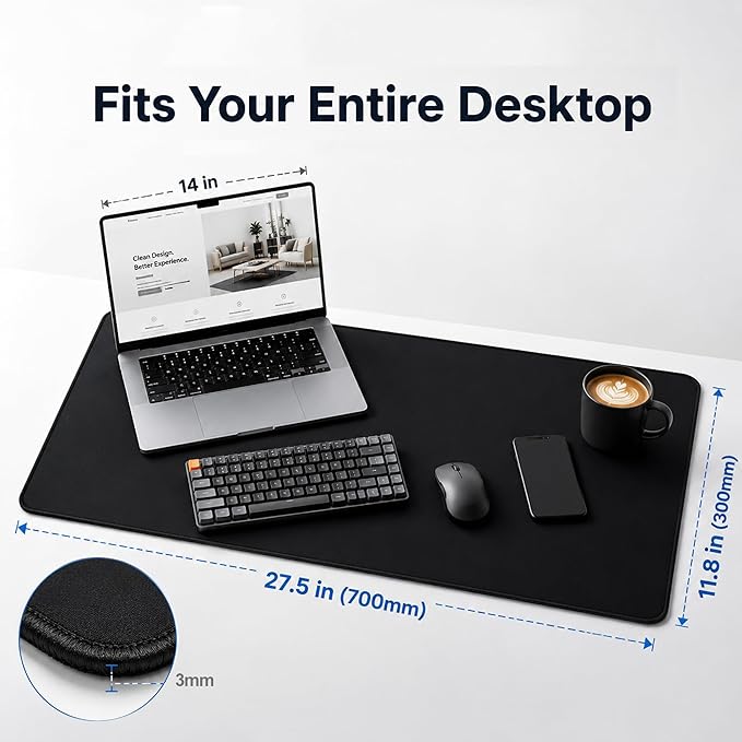 XL Gaming Mouse Pad 27.5x11.8IN Professional Large Gaming Mouse Pad & Computer Game Mouse Mat-70x30 blackus