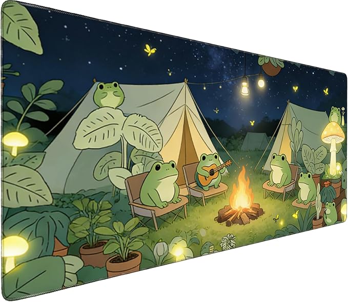Large Extended Mouse Pad with Stitched Edges (35.4”x15.6”) - Waterproof Desk Mat, Non-Slip Rubber Base for All-Desk Coverage, Perfect for Gaming, Office, and Home