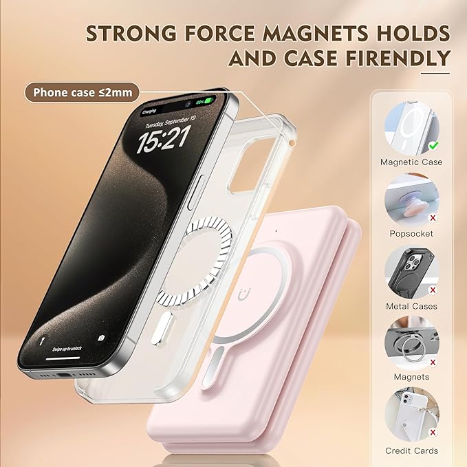 3 in 1 Wireless Charging Station for iPhone 17 16 15 14 13 12 Pro Max Plus – Foldable Magnetic Charger Pad for Apple Watch Series & AirPods – Fast Wireless Charging Dock for Travel & Home