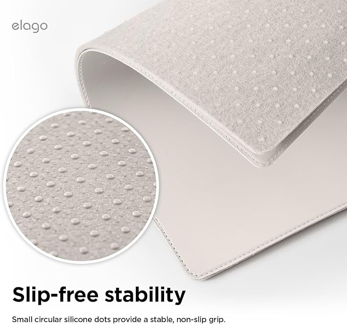 elago Smart Magnetic Desk Mat Compatible with All Magnetic Products -Paper Protector, Mouse Pad, Laptop, Non-Slip Top, Premium Waterproof Writing Pad for Office and Home (Stone [Large]