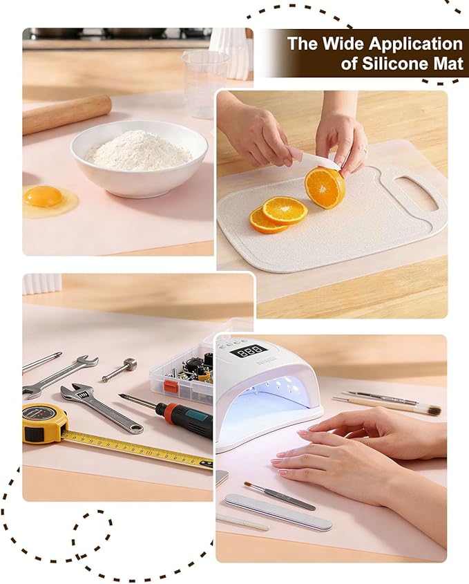 Silicone Crafting Mat for Artists, 32"x24"x1.2mm Large Nonstick Art Sheet for Resin Craft, Jewelry Casting, Acrylic Painting, Clay Work, Heat Resistant Desk Protector and Placemat | Translucent