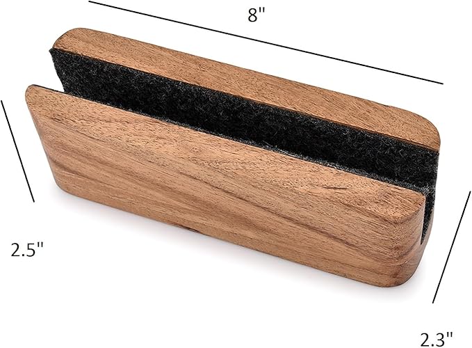 EDHAS Laptop Holder Acacia Wood Vertical Laptop Stand for Desk Compatible with Apple MacBook, Microsoft Surface, Gaming Laptops, IPad, Tablets (8" x 2.3" x 2.5")