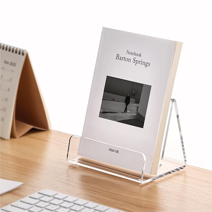 HeZone Acrylic Brochure Holder 5x6 Inch,Clear Pamphlet Holder Display Stand for Trifold 4&5&6 Inch Flyers,Pamphlets,Booklets,Menu,Leaflets for Office,Home,Store,2Pack,A5
