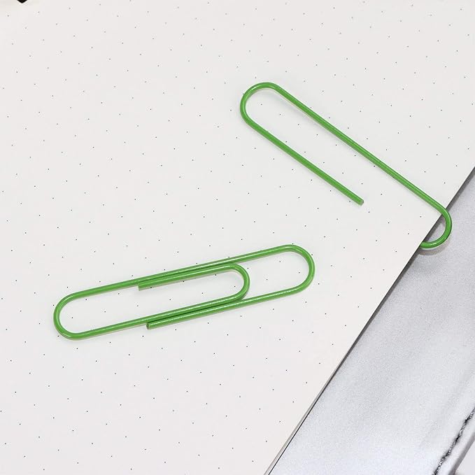 Green Desk Accessories Kit - Cute Leaf & Heart Paper Clips, Binder Clips, Push Pins in Square Organizer Box - Aesthetic Office Supplies, Teacher Desk Must Haves for Women, Work Space Decor (Green)