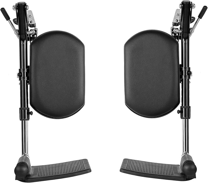 Wheelchair Elevating Legrests ，Composite Footplates with Padded Calf Supports,for Standard Wheelchairs,1 Pair