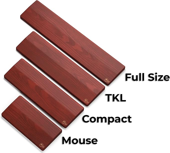 Glorious Gaming Wooden Mouse Wrist Rest - Brown/Golden Oak - for Gaming Mice, Wood Ergonomic Palm Rest| 8x4 inches/19mm Thick (GV-M-Brown)