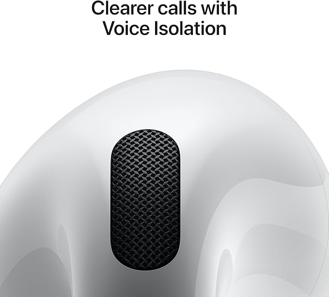 Apple AirPods 4 Wireless Earbuds, Bluetooth Headphones, Personalized Spatial Audio, Sweat and Water Resistant, USB-C Charging Case, H2 Chip, Up to 30 Hours of Battery Life with AppleCare+ (2 Years)