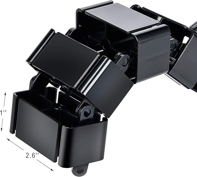 Vertebrae Cable Management Spine Kit | Height Adjustable Desk Quad Entry Wire Organizer, Black