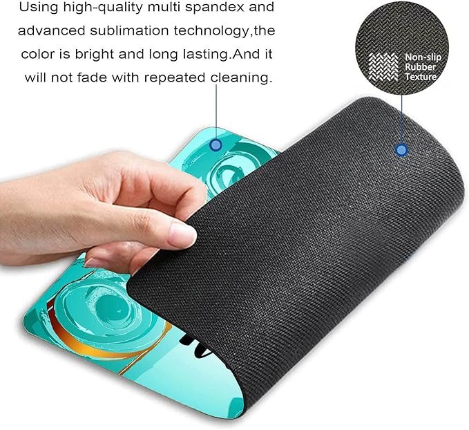 Work Hard Play Hard Motivational Quote Mouse Pad Non-Slip Rubber Base Gaming MousePads for Computers Laptop Office, 9.5"x7.9"x0.12" Inch(240mm x 200mm x 3mm)